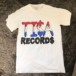 Vintage Tisa records Ti$a white shirt sz small